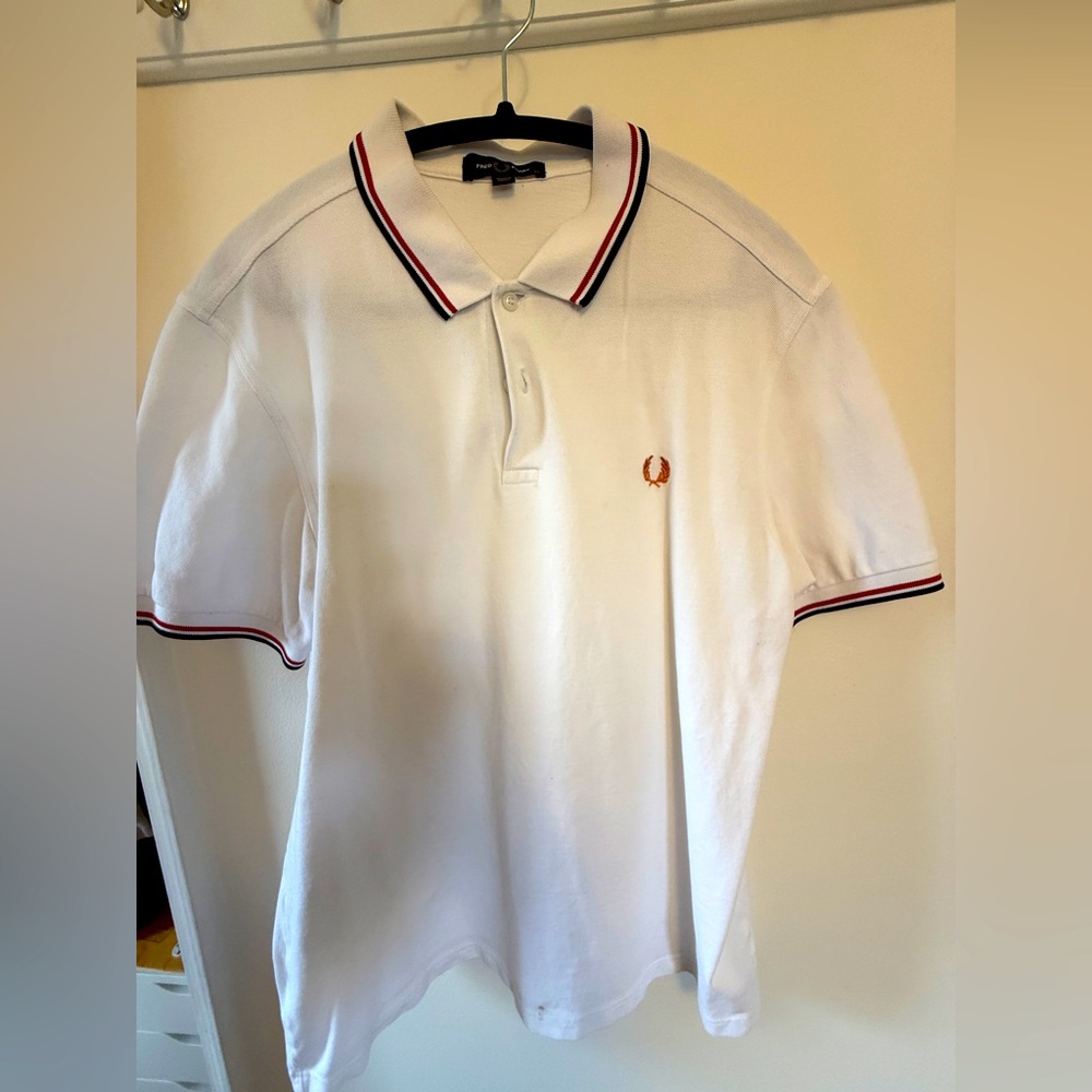 Fred Perry Men Polo, White, XL